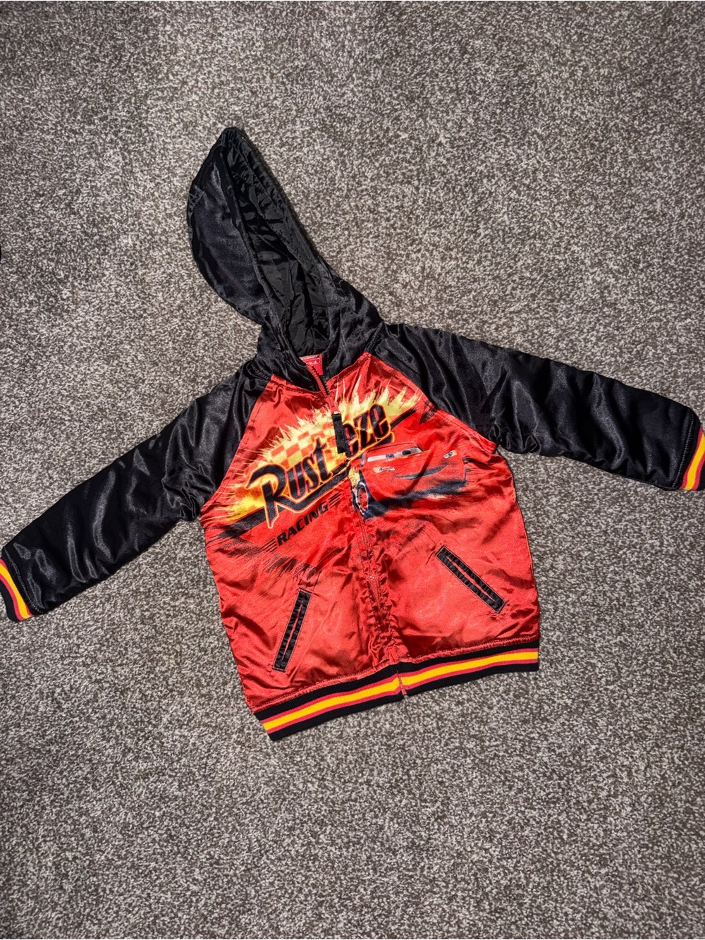 Cars Rust-eze Racing Red & Black Hooded Jacket